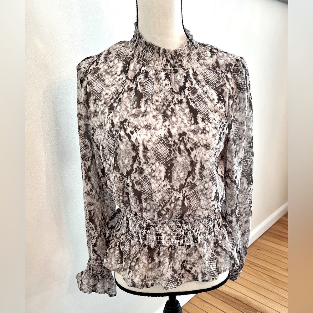 Women's Size Medium Snake Print Blouse